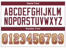Load image into Gallery viewer, Custom White Burgundy-Gold Drift Fashion Football Jersey
