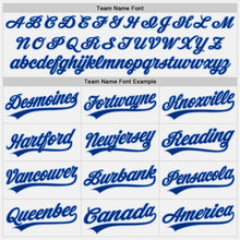 Load image into Gallery viewer, Custom White Royal Pinstripe Royal-Light Blue Authentic Baseball Jersey
