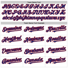 Load image into Gallery viewer, Custom White Royal Pinstripe Red Authentic Sleeveless Baseball Jersey
