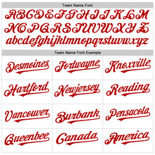 Load image into Gallery viewer, Custom White Red Pinstripe Red Authentic Sleeveless Baseball Jersey

