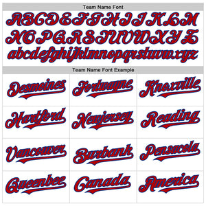 Custom White Red Pinstripe Royal Authentic Sleeveless Baseball Jersey