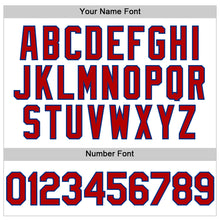 Load image into Gallery viewer, Custom White Red Pinstripe Royal Authentic Sleeveless Baseball Jersey
