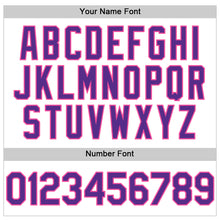 Load image into Gallery viewer, Custom White Purple Pinstripe Pink Authentic Sleeveless Baseball Jersey
