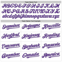 Load image into Gallery viewer, Custom White Purple Pinstripe Gray Authentic Sleeveless Baseball Jersey
