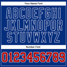 Load image into Gallery viewer, Custom White Red-Royal Authentic Football Jersey
