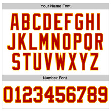 Load image into Gallery viewer, Custom White Red-Gold Authentic Football Jersey
