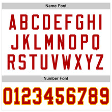 Load image into Gallery viewer, Custom White Red-Gold Mesh Authentic Throwback Football Jersey

