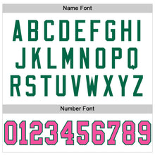 Load image into Gallery viewer, Custom White Pink-Kelly Green Mesh Authentic Throwback Football Jersey
