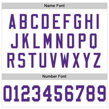Load image into Gallery viewer, Custom White Purple Mesh Authentic Throwback Football Jersey
