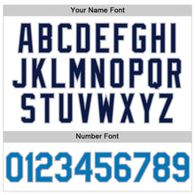 Load image into Gallery viewer, Custom White Blue Gray-Navy Authentic Throwback Baseball Jersey
