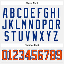 Load image into Gallery viewer, Custom White Orange-Royal Hockey Jersey
