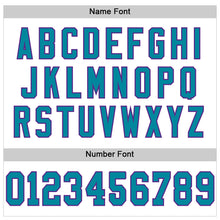 Load image into Gallery viewer, Custom White Teal-Purple Mesh Authentic Football Jersey
