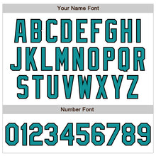 Load image into Gallery viewer, Custom White Teal-Black Authentic Baseball Jersey
