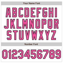 Load image into Gallery viewer, Custom White Pink-Black Authentic Baseball Jersey

