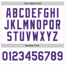 Load image into Gallery viewer, Custom White Purple-Gray Authentic Baseball Jersey
