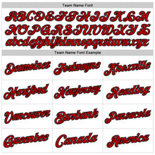 Load image into Gallery viewer, Custom White Black Gray-Red Authentic Throwback Basketball Jersey
