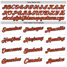 Load image into Gallery viewer, Custom White Orange-Navy Authentic Throwback Basketball Jersey
