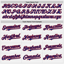 Load image into Gallery viewer, Custom White Red-Royal Authentic Baseball Jersey
