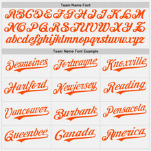 Load image into Gallery viewer, Custom White Orange Authentic Baseball Jersey
