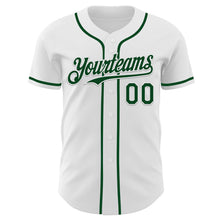 Load image into Gallery viewer, Custom White Green Authentic Baseball Jersey
