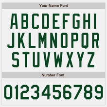 Load image into Gallery viewer, Custom White Green Authentic Baseball Jersey
