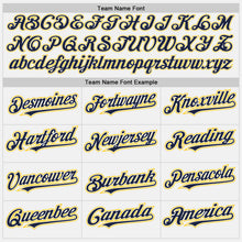 Load image into Gallery viewer, Custom White Yellow-Navy Authentic Baseball Jersey
