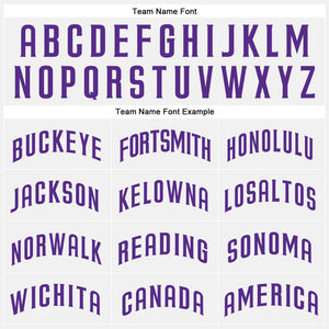 Custom White Purple Pinstripe Purple Authentic Baseball Jersey