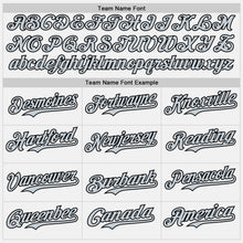 Load image into Gallery viewer, Custom White Black Pinstripe Silver Authentic Baseball Jersey
