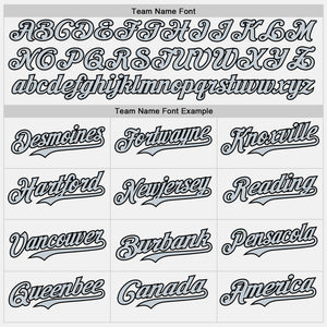 Custom White Black Pinstripe Silver Authentic Baseball Jersey