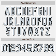 Load image into Gallery viewer, Custom White Black Pinstripe Silver Authentic Baseball Jersey
