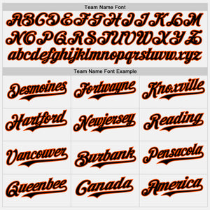 Custom White Black Pinstripe Orange Authentic Baseball Jersey
