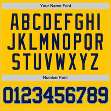 Load image into Gallery viewer, Custom Yellow Navy-Light Blue Authentic Basketball Jersey
