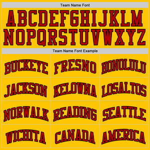 Custom Yellow Red-Black Authentic Basketball Jersey