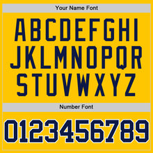 Load image into Gallery viewer, Custom Yellow Navy-White Authentic Basketball Jersey
