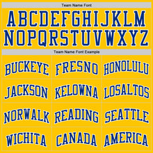Load image into Gallery viewer, Custom Yellow Royal-White Authentic Basketball Jersey
