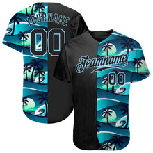 Load image into Gallery viewer, Custom 3D Pattern Design Tropical Hibiscus And Palm Trees Authentic Baseball Jersey
