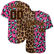 Load image into Gallery viewer, Custom 3D Pattern Design Leopard Authentic Baseball Jersey
