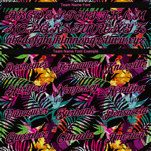 Custom 3D Pattern Design Tropical Hawaii Palm Leaves Performance T-Shirt