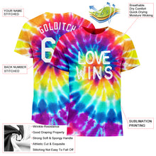 Load image into Gallery viewer, Custom Rainbow For Pride Month Love Wins LGBT Performance T-Shirt
