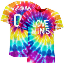 Load image into Gallery viewer, Custom Rainbow For Pride Month Love Wins LGBT Performance T-Shirt
