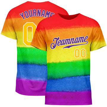 Custom Rainbow For Pride Month Love Is Love LGBT Performance T-Shirt