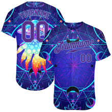 Load image into Gallery viewer, Custom 3D Pattern Design Magic Mushrooms Over Sacred Geometry Psychedelic Hallucination Authentic Baseball Jersey

