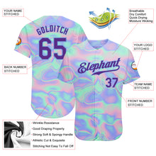 Load image into Gallery viewer, Custom 3D Pattern Design Abstract Trendy Holographic Vaporwave Style Authentic Baseball Jersey
