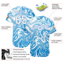 Load image into Gallery viewer, Custom 3D Pattern Design Abstract Ocean With Waves Fluid Art Authentic Baseball Jersey
