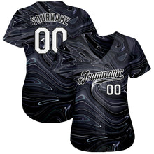 Load image into Gallery viewer, Custom 3D Pattern Design Abstract Liquid Marbling Fluid Art Authentic Baseball Jersey
