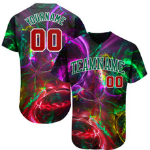 Load image into Gallery viewer, Custom 3D Pattern Design Abstract Fractal Rendering Authentic Baseball Jersey
