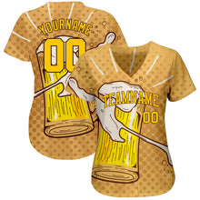 Load image into Gallery viewer, Custom 3D Pattern Design Let&#39;s Drink Authentic Baseball Jersey
