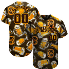 Load image into Gallery viewer, Custom 3D Pattern Design Beer Authentic Baseball Jersey
