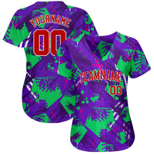 Load image into Gallery viewer, Custom 3D Pattern Design Music Festival Authentic Baseball Jersey
