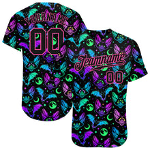 Load image into Gallery viewer, Custom 3D Pattern Bright Multicolored Halloween Bats Authentic Baseball Jersey
